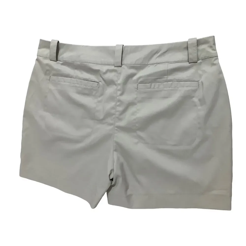 Maggie Lane Flat Front khaki Shorts size 16
